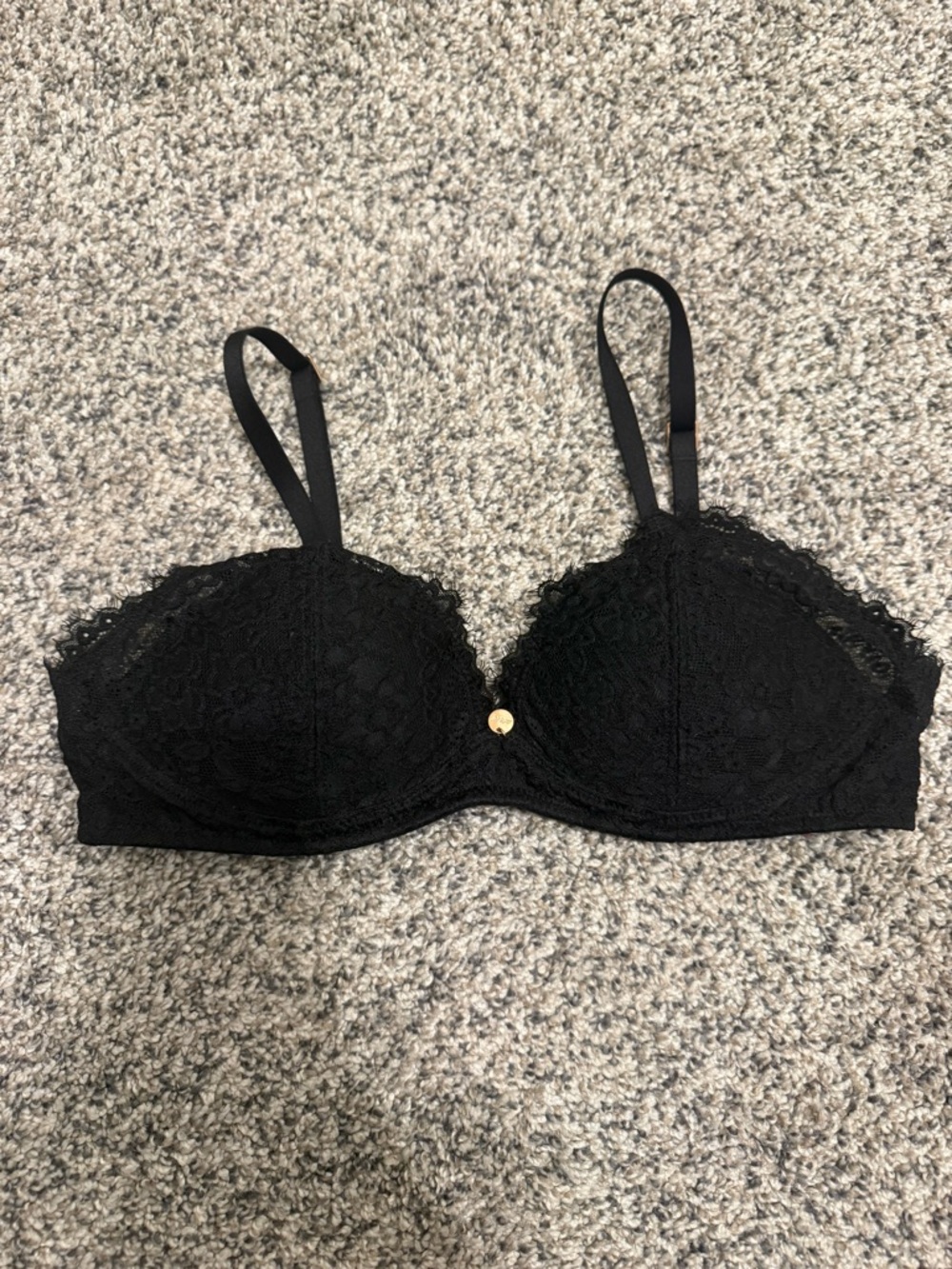 Aerie Black Lace Wireless Bralette 32B